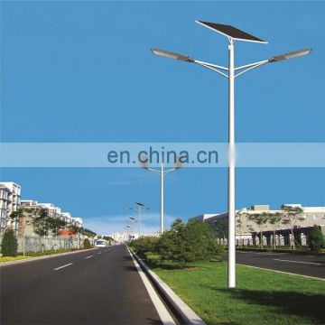 factory direct price solar led street light with double arm street light poles