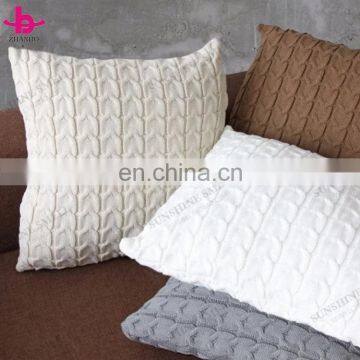 Wholesale China Supplier Multi Function 100 Cotton/Acrylic Decorative Twisted Cable Knit Pillow/Cushion Cover in Solid Color photo-5