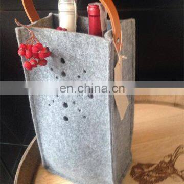 China Exporter Wine Bottle Felt Travel Removable Carry Bag photo-6