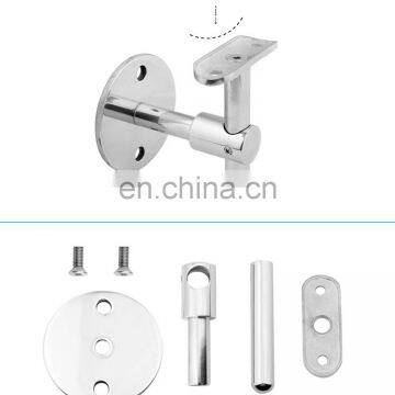 Wall Mounted Flange Tube Bar Connector Round Pipe Connector Stainless Steel Glass Floor Bracket Support photo-5